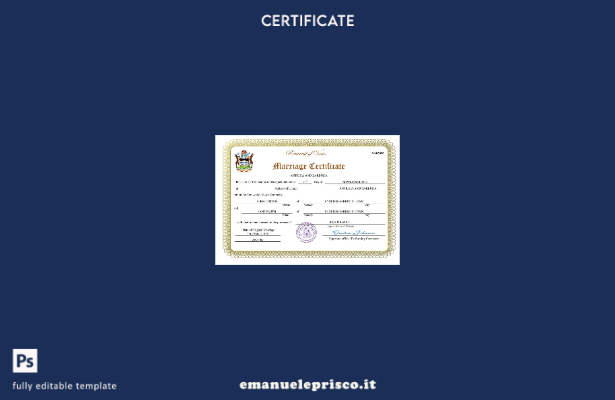 certificato di matrimonio di Antigua e Barbuda in stile verificato Modello Word 